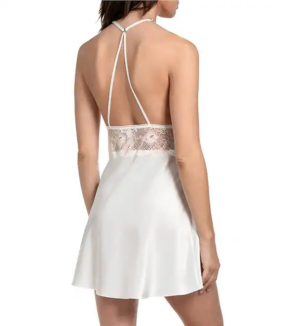 JANELLE Halter Chemise in Ivory