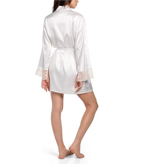 JANELLE Wrap Robe in Ivory