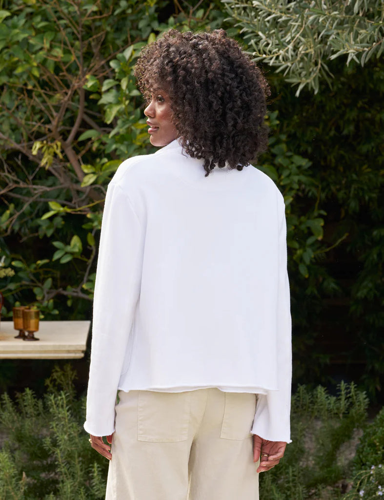 MINI BELFAST Crop Peacoat in White