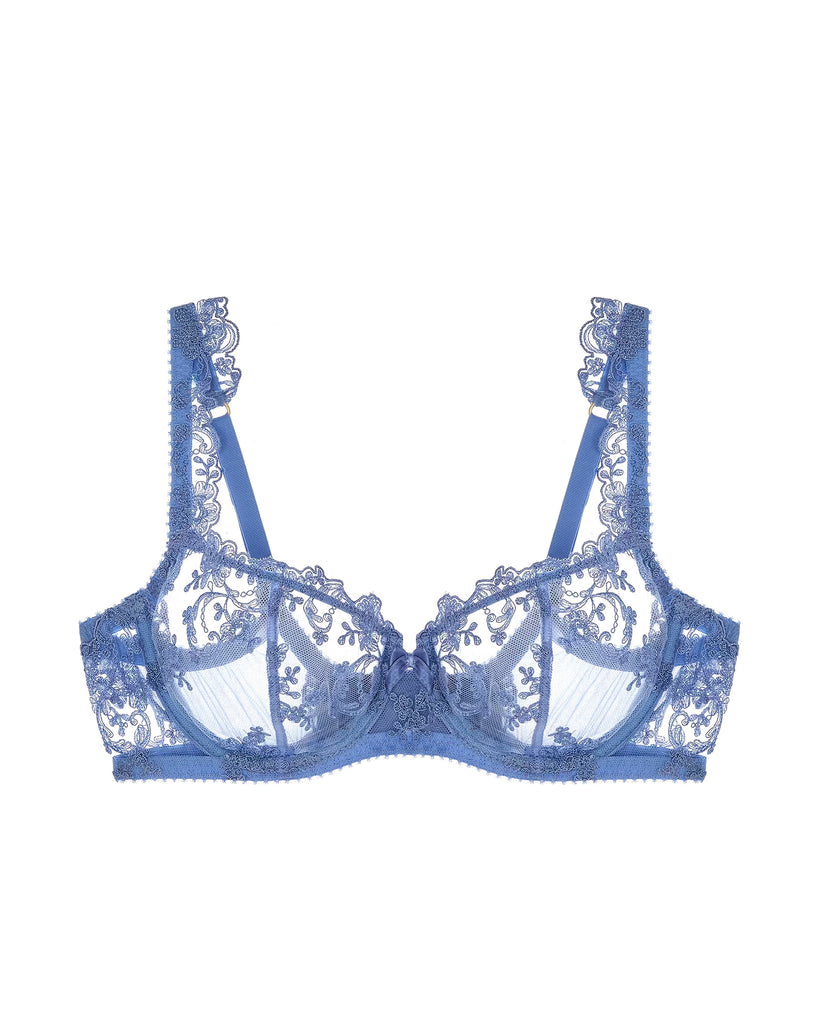 CRISTIANA Balconette Bra in Brittany Blue