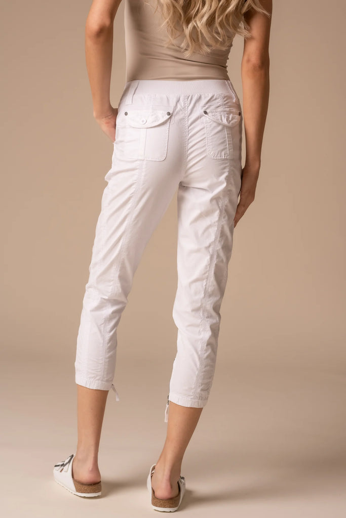 JOHNNY Stretch Poplin Pants in White