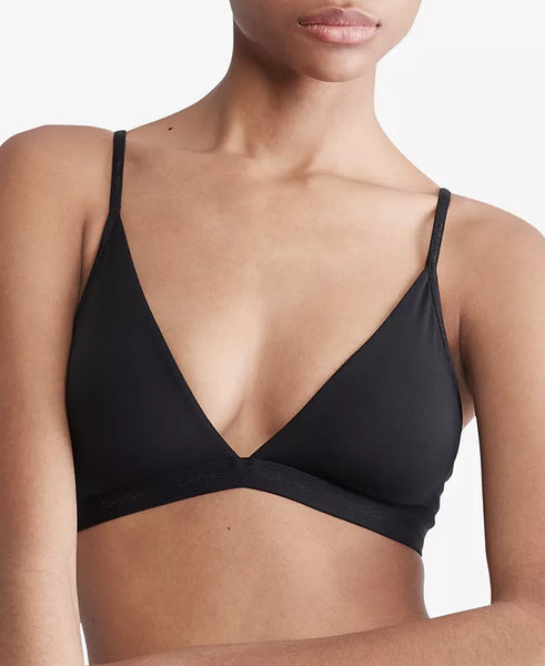 FORM TO BODY Lined Triangle Bralette in Black