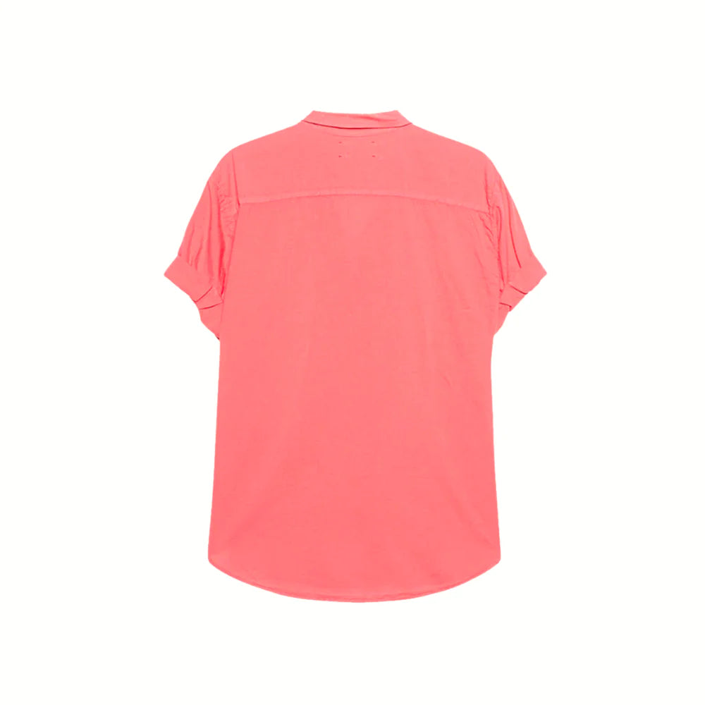 CHANNING Short Sleeve Shirt in Sun Kiss Coral