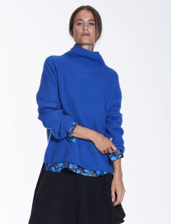 LONA Turtleneck Sweater in Cobalt