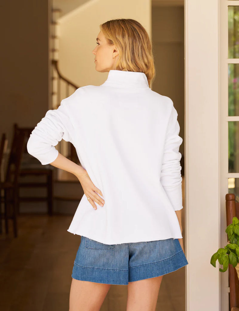PATRICK Triple Fleece Popover Henley in White