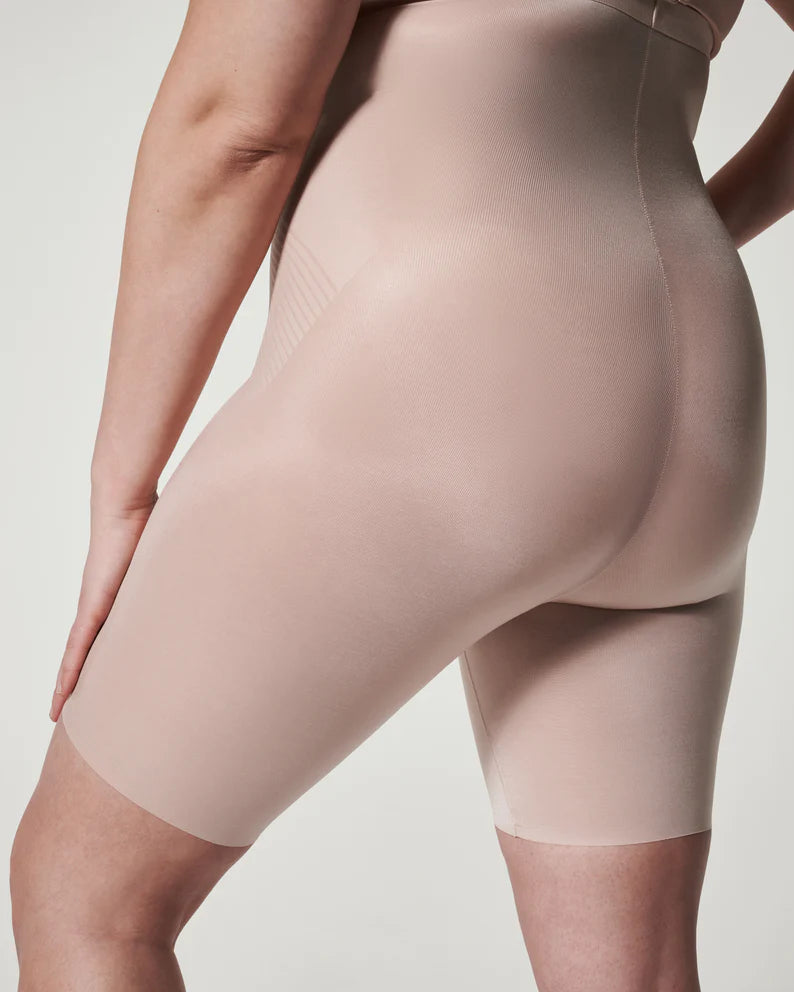 Thinstincts® 2.0 High-Waisted Mid-Thigh Short in Champagne Beige