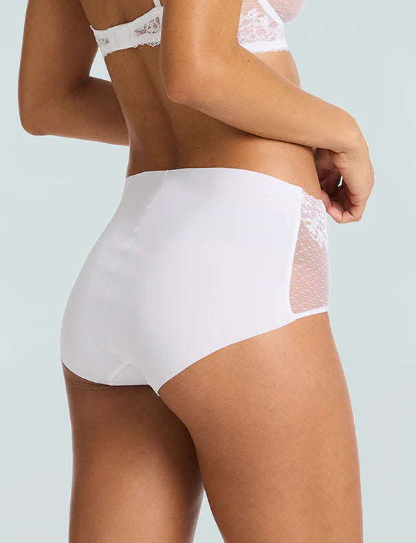 DOUBLE TAKE Lace Bikini White