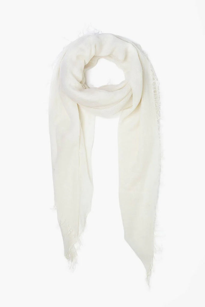 Cashmere & Silk Scarf in Eggshell