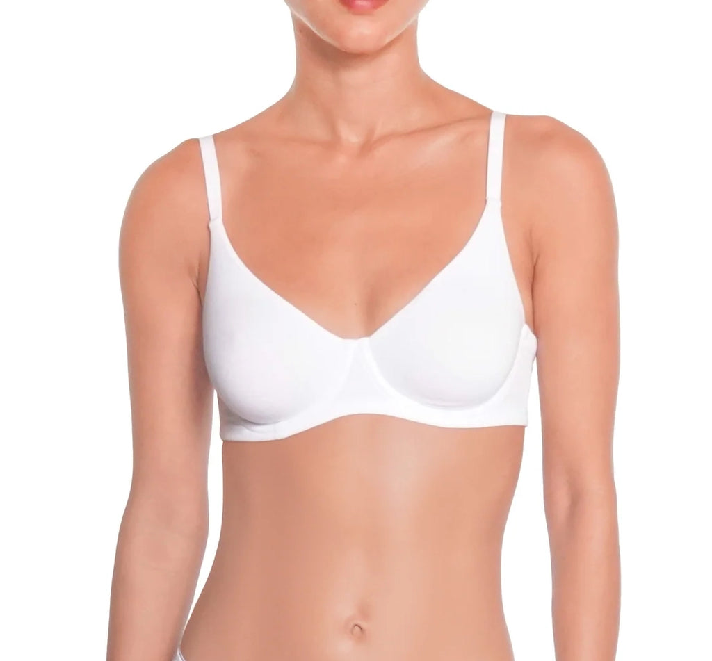 Organic Cotton Underwire Bra in White
