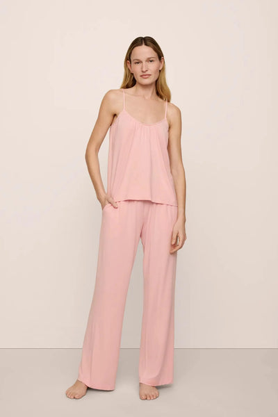 GISELE Cami & Pant PJ Set in Silver Pink/Ivory