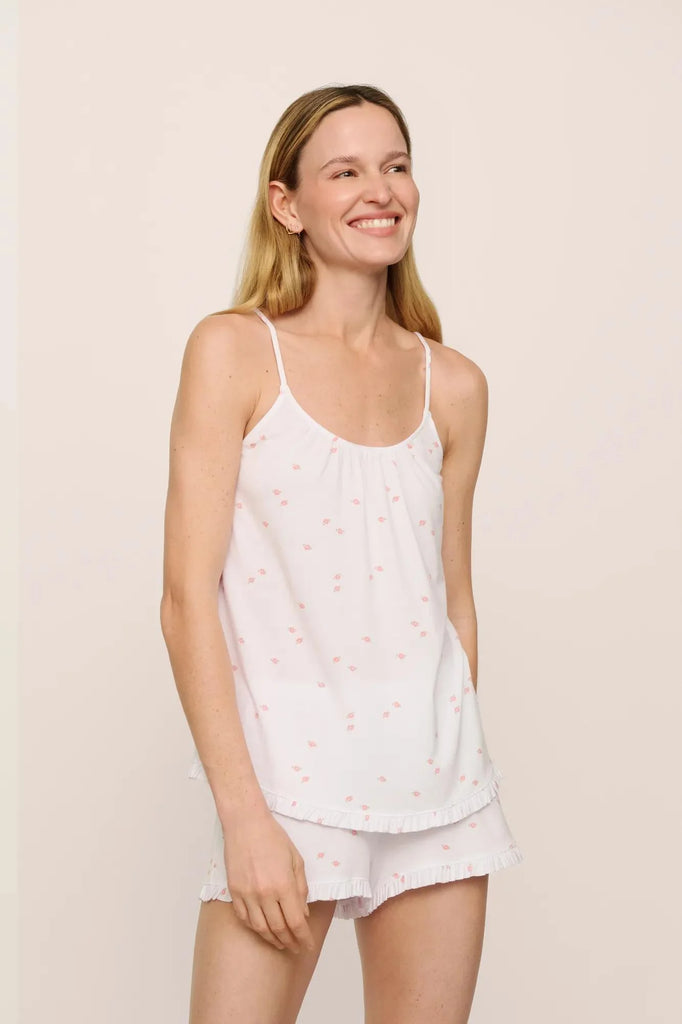 GISELE Cami & Short Set in Summer Daisy White
