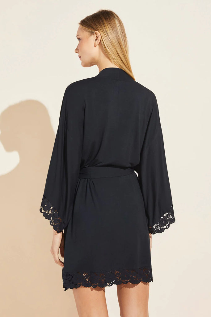 NAYA Mademoiselle Kimono Robe in Black