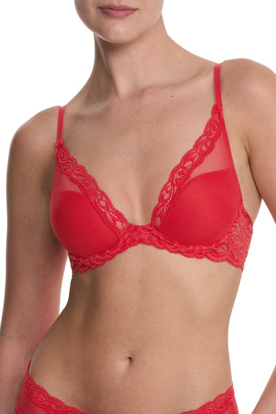 FEATHERS Plunge Bra in Bonfire