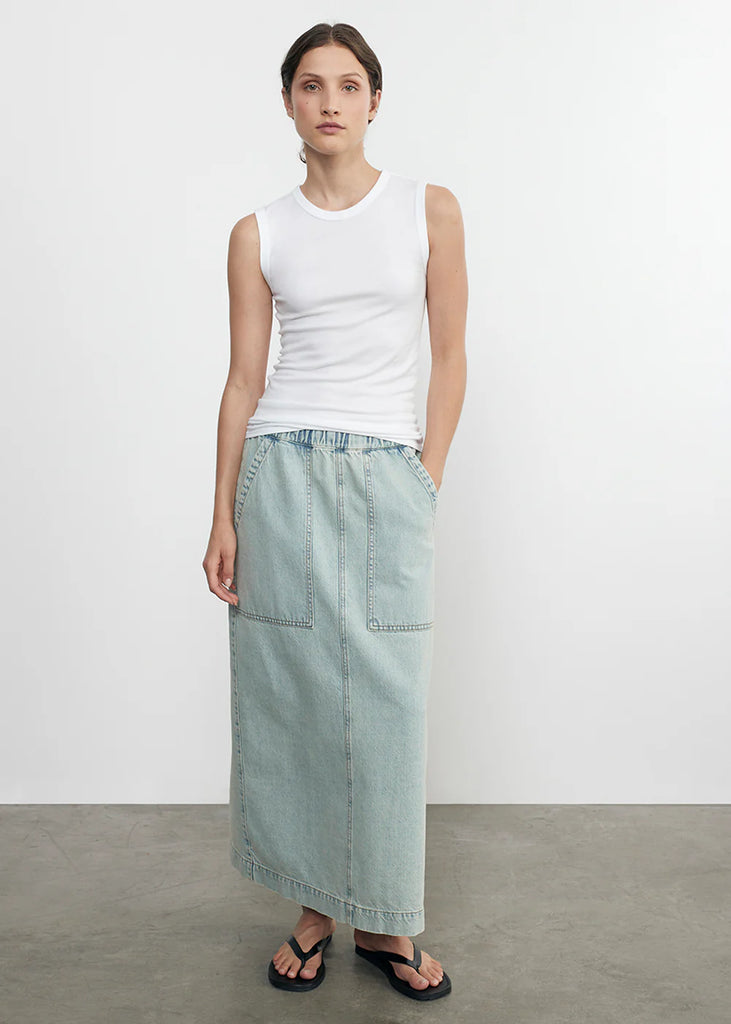 Supima Cotton Muscle Tee in White