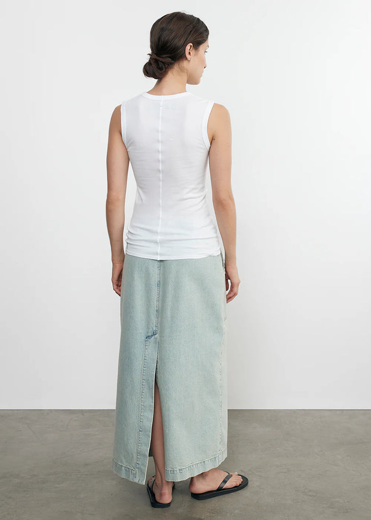 Supima Cotton Muscle Tee in White
