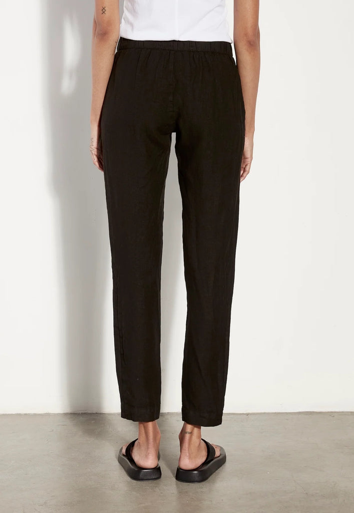 Linen Easy Pants in Black
