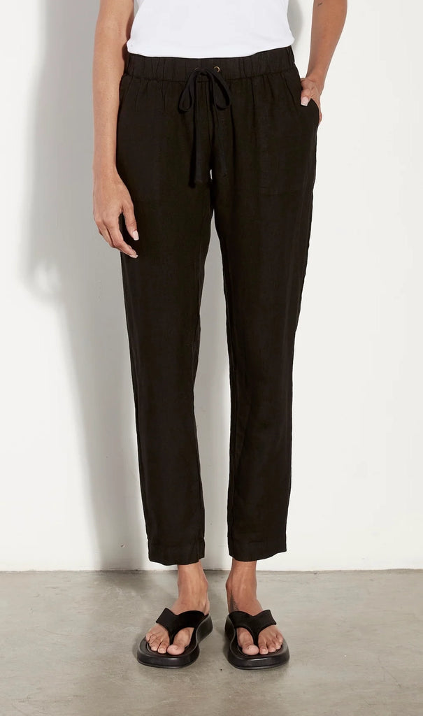 Linen Easy Pants in Black