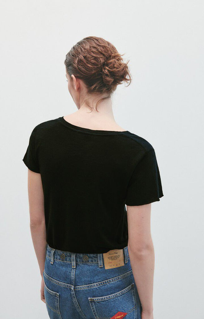 JACKSONVILLE V-Neck Short Sleeve Tee in Black