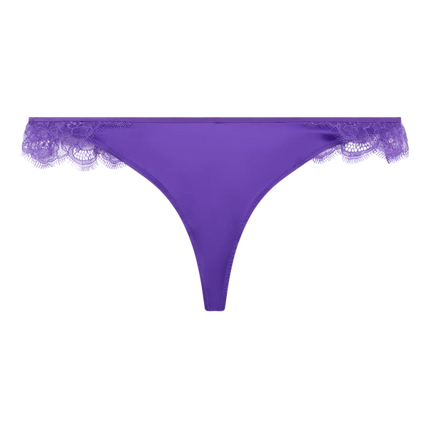 FRANCESCA Lace Back Thong in Purple