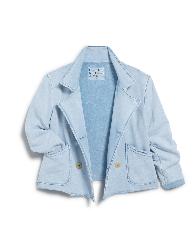 MINI BELFAST Crop Peacoat in Mineral Blue