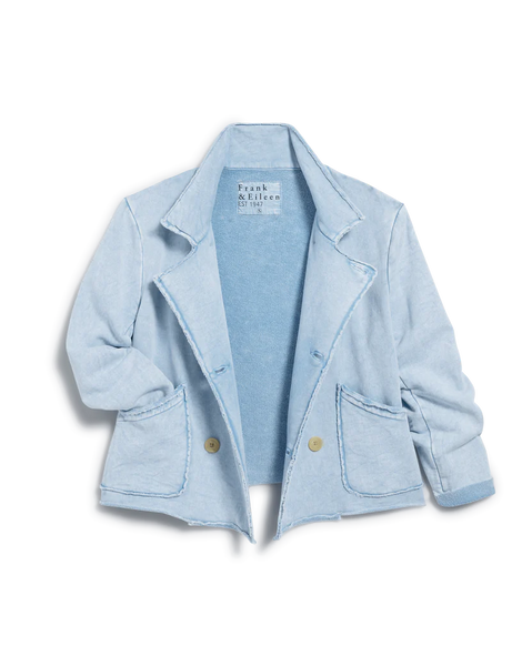 MINI BELFAST Crop Peacoat in Mineral Blue