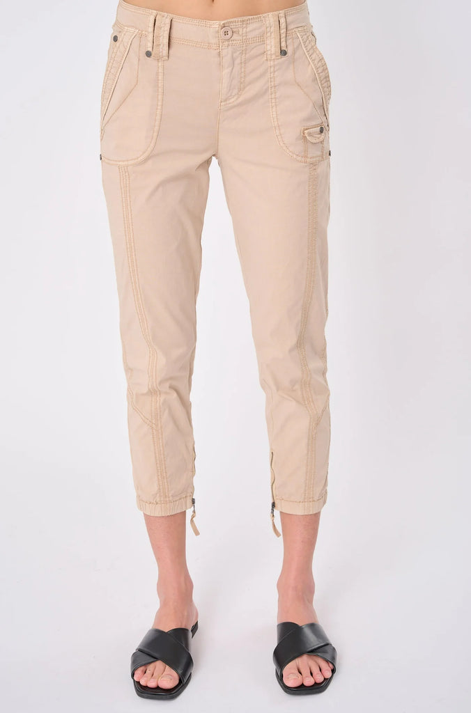 JOHNNY Stretch Poplin Pants in Natural Sand