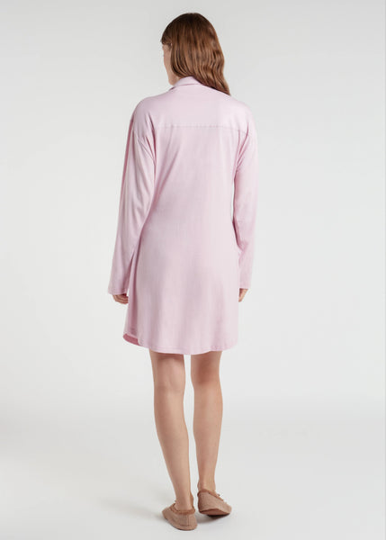 CASSIDY Long Sleeve Sleep Shirt in Pink Rain – Christina's Luxuries