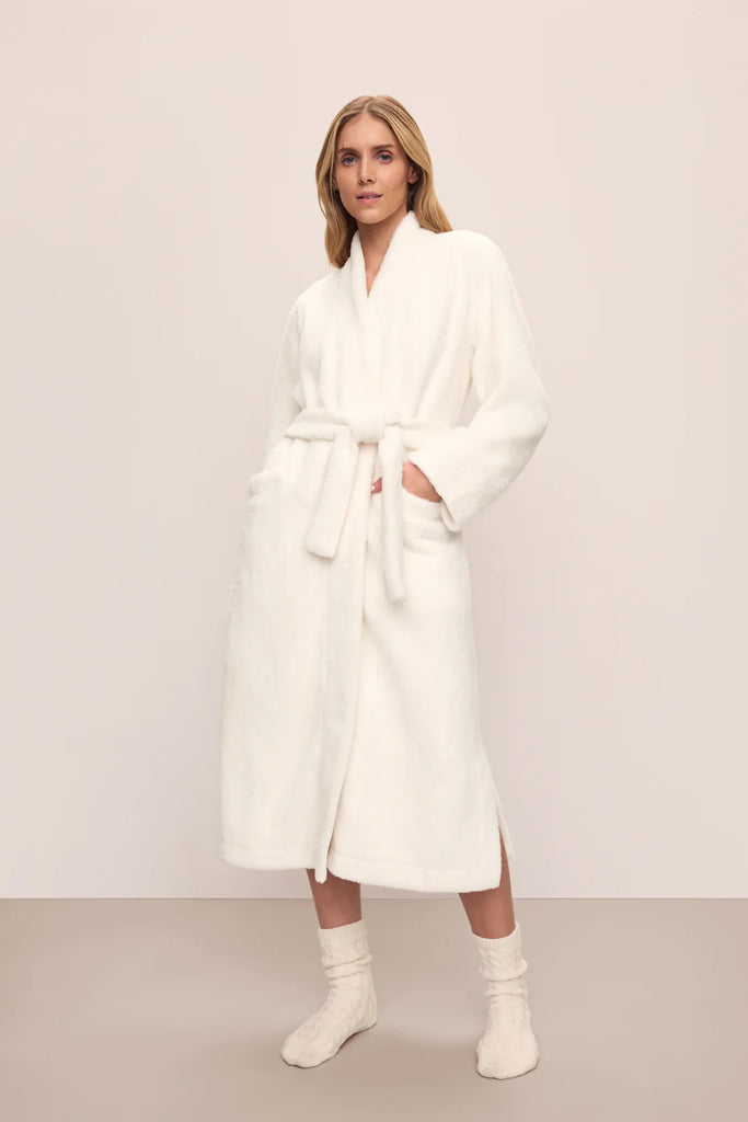 RENEW Plush Long Robe in Ivory
