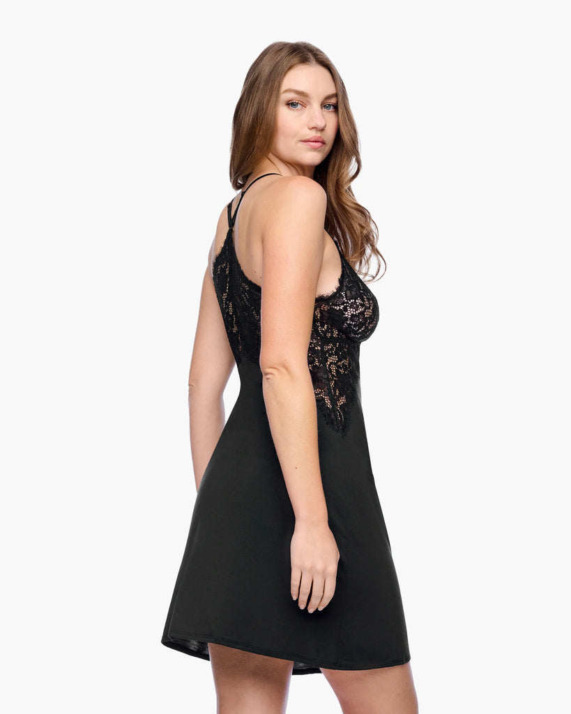 PRET-A-PORTER Italian Nightie Chemise in Black