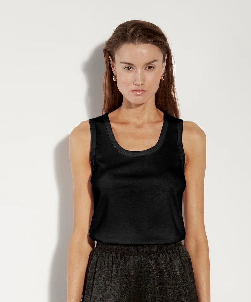 U-Neck Supima Cotton Tank in Black