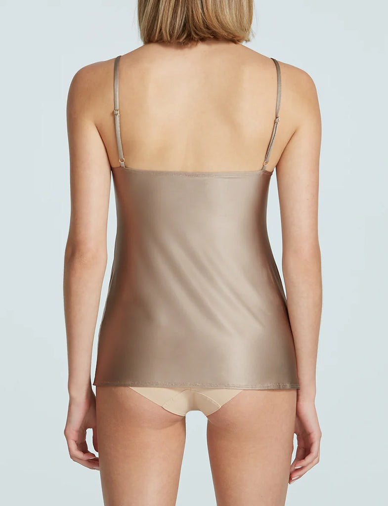 FAUX SILK Cami in Umber
