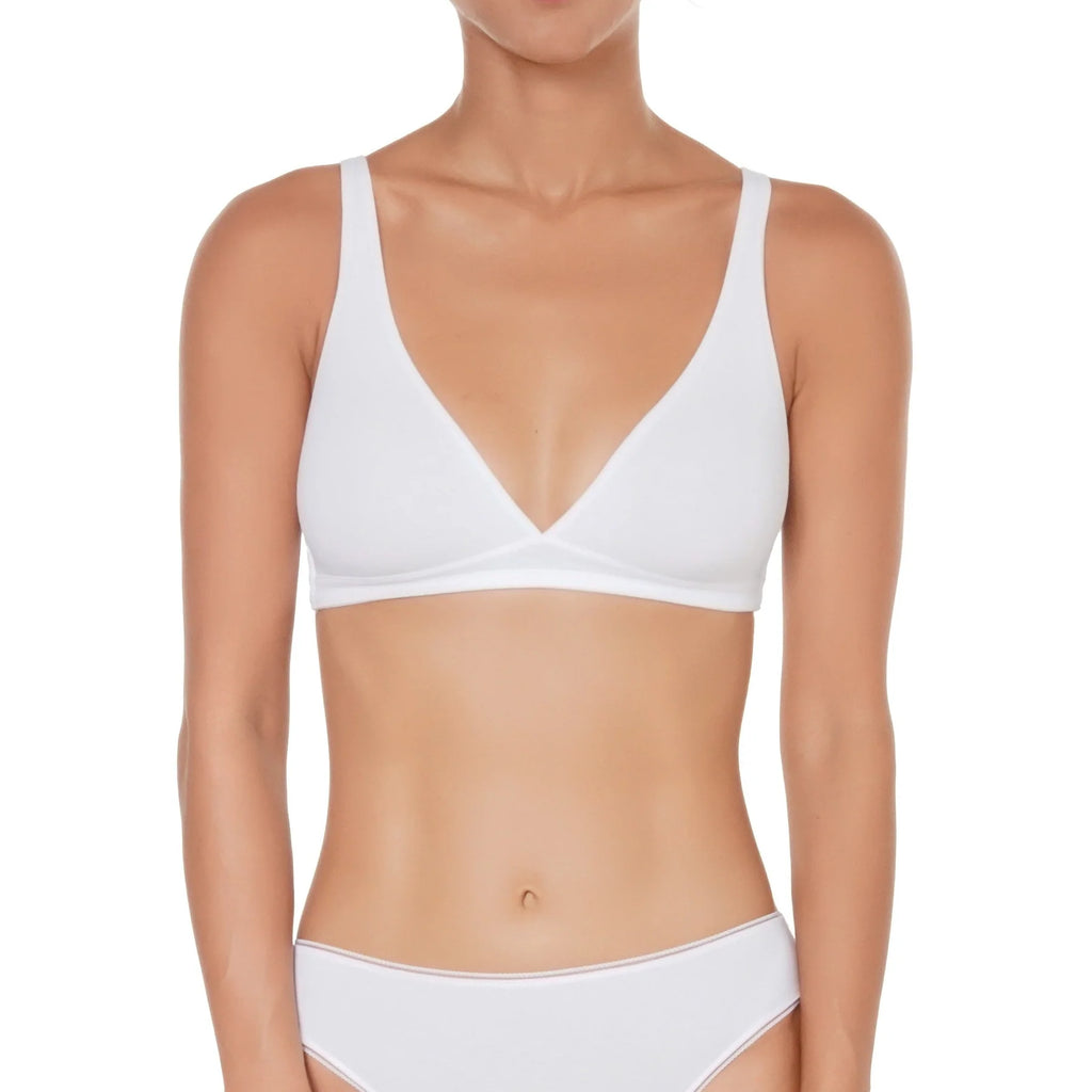Organic Cotton Bralette in White