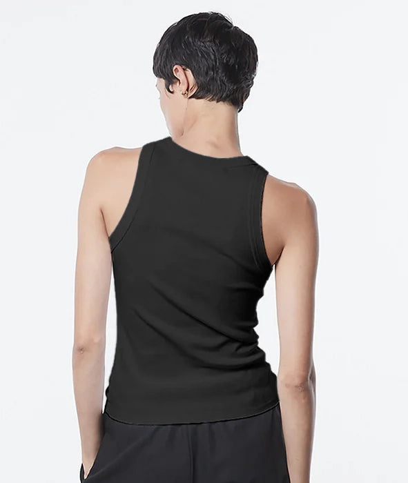 Supima Rib Sheath Tank in Black