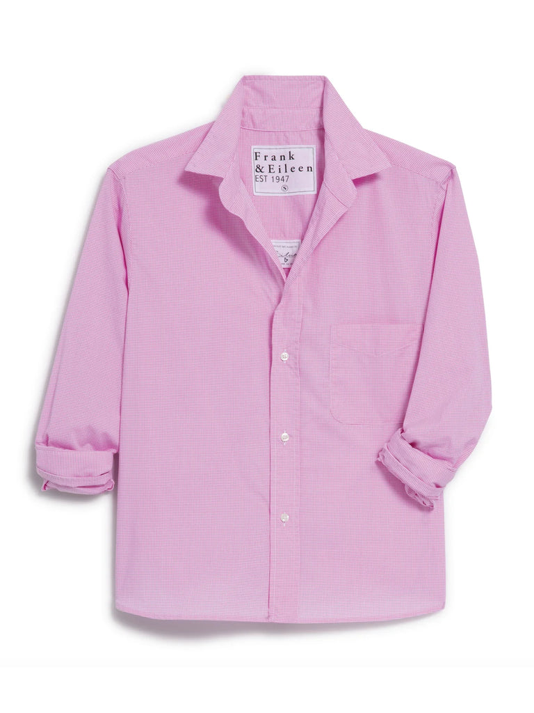 SILVIO Button Up Shirt in Hot Pink Plaid