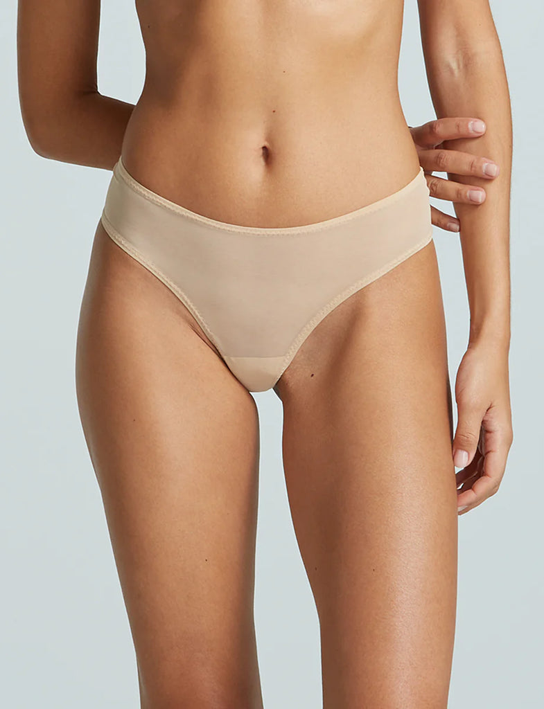 CHIC MESH Thong in Beige