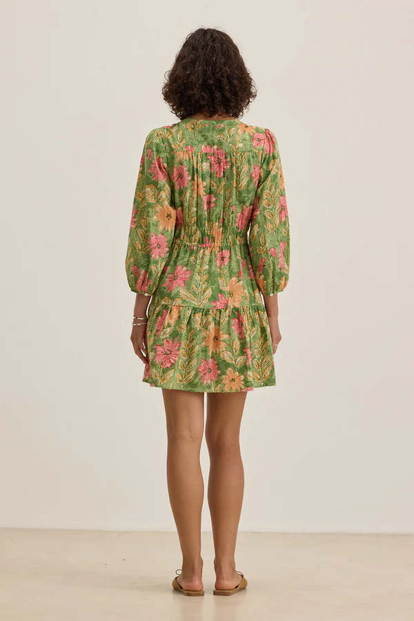 SHARLENE Long Sleeve Dress in Flora