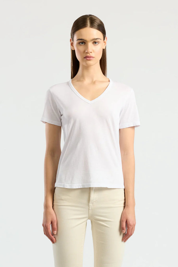 Standard S/S V-Neck Tee in White