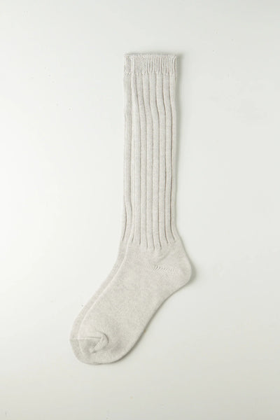 Organic Cotton/Cashmere Slouch Socks in Heather Grey
