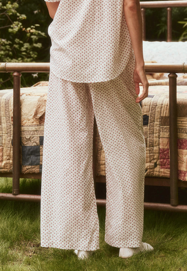 Long Pajama Pant in Calico Rose