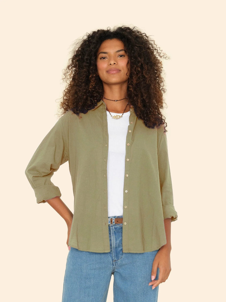 BEAU Long Sleeve Shirt in Dark Seagrass