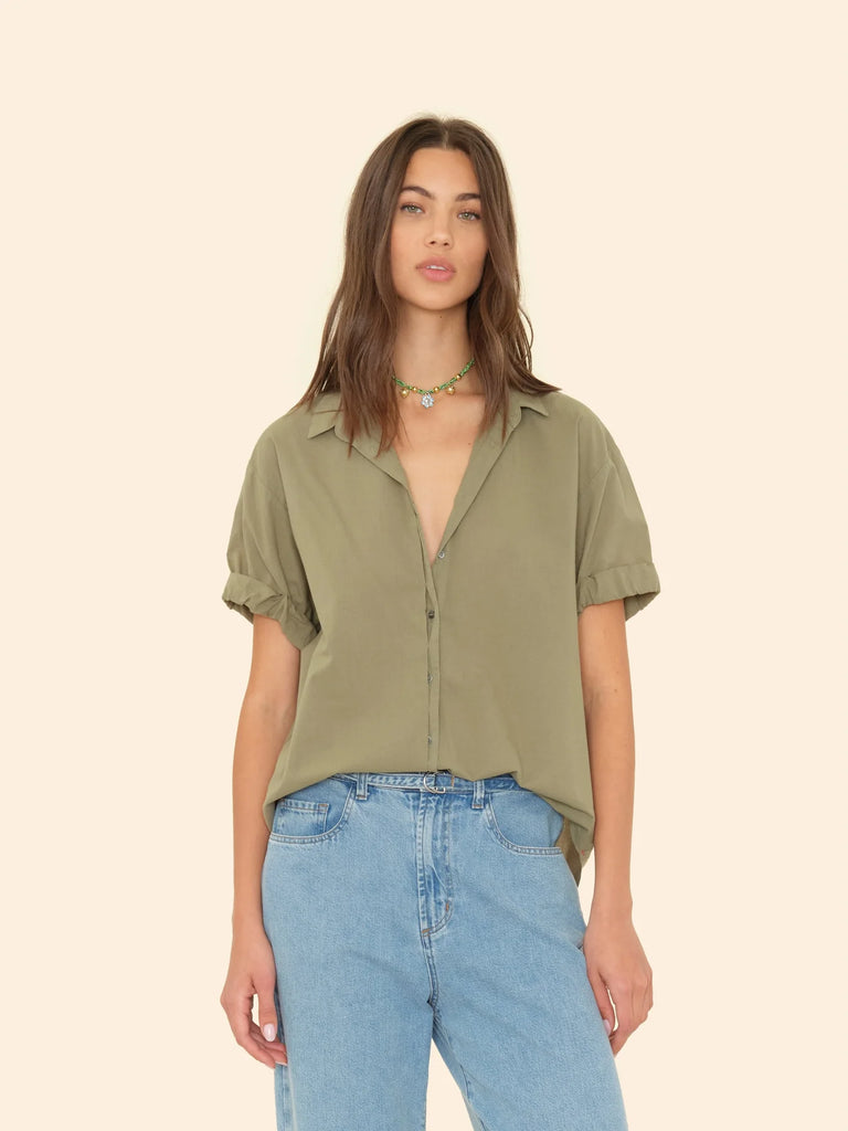 CHANNING Short Sleeve Shirt in Dark Seagrass