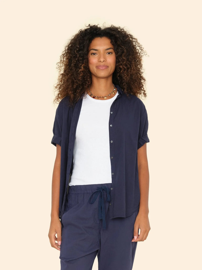 CHANNING Short Sleeve Shirt in Navy
