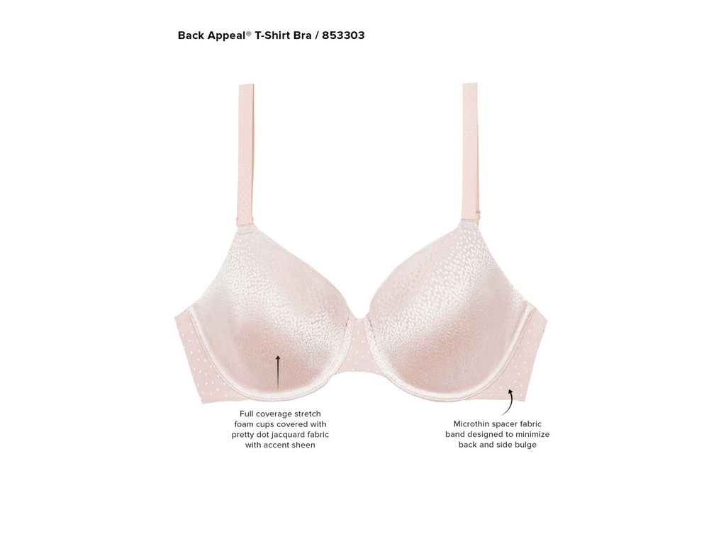 BACK APPEAL Formed Cup Underwire Bra in Rose Dust