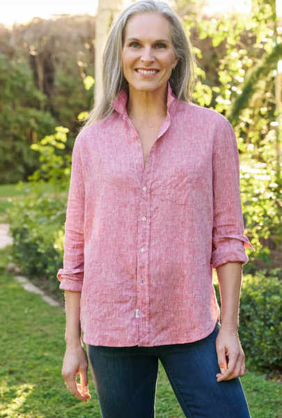 EILEEN Lived In Linen Shirt in Red