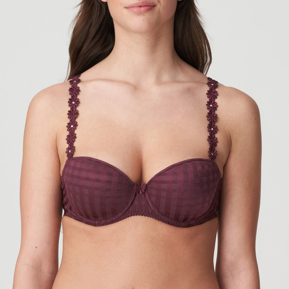 AVERO Padded Balcony Bra in Wine