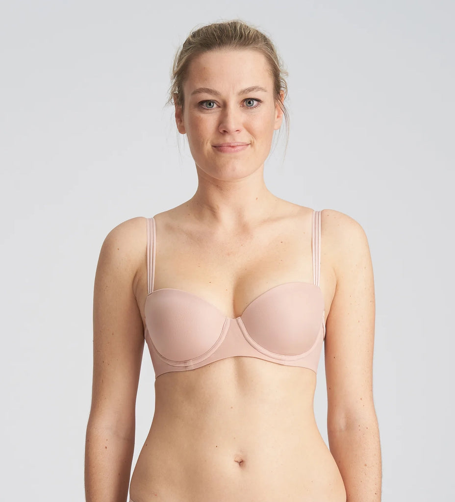 LOUIE Padded Balcony Bra in Powder Rose