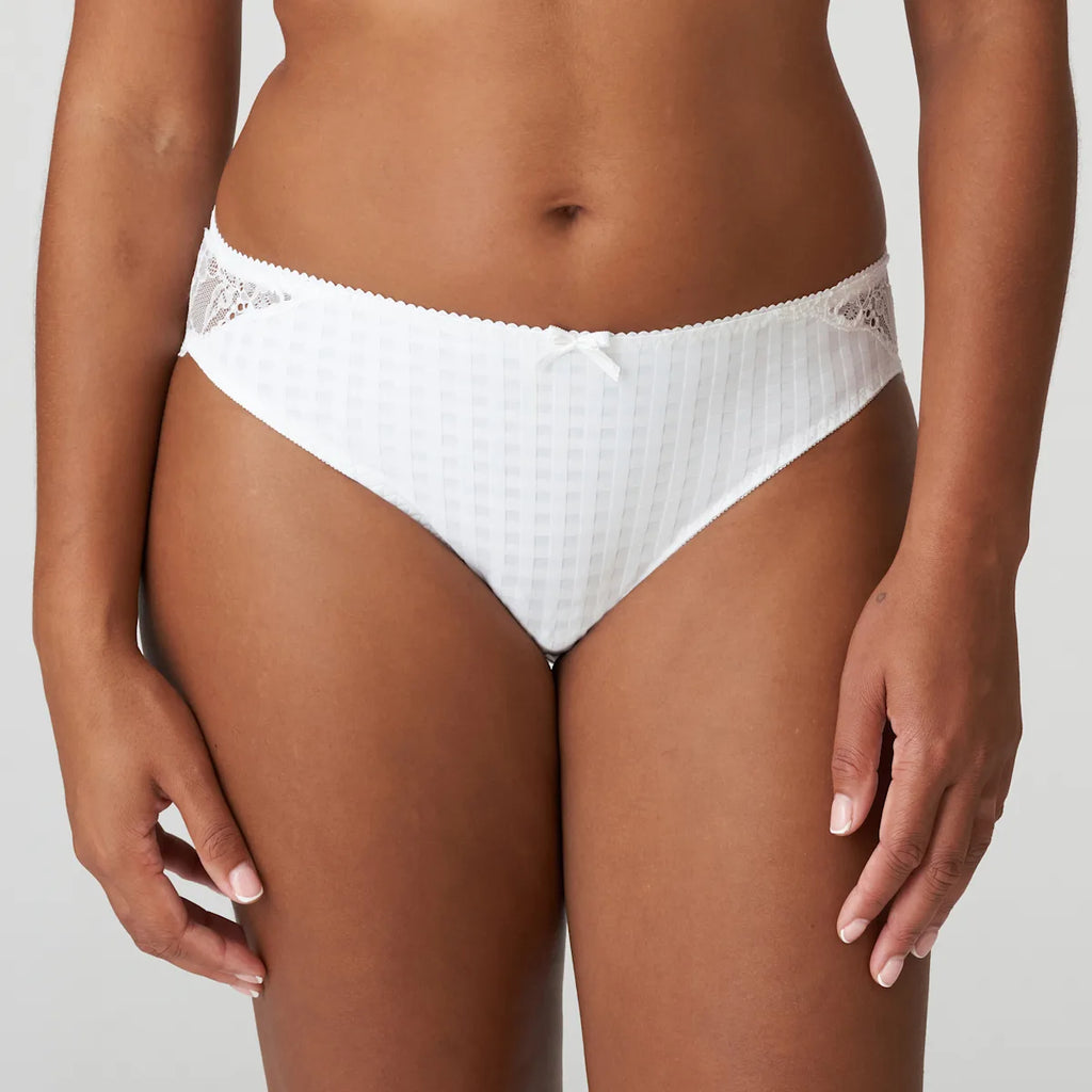 MADISON Lace Trimmed Rio Briefs in White