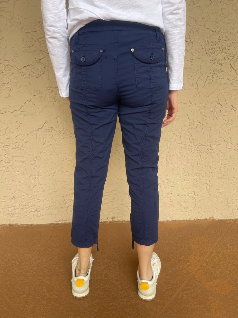 JOHNNY Stretch Poplin Pants in Navy Sky