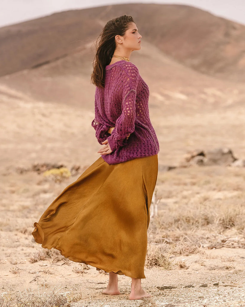 VICKIE Midi Shirt in Ocre