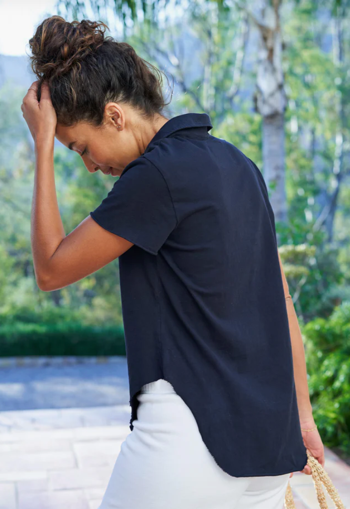 CHARLOTTE Short Sleeve Polo in British Royal Navy